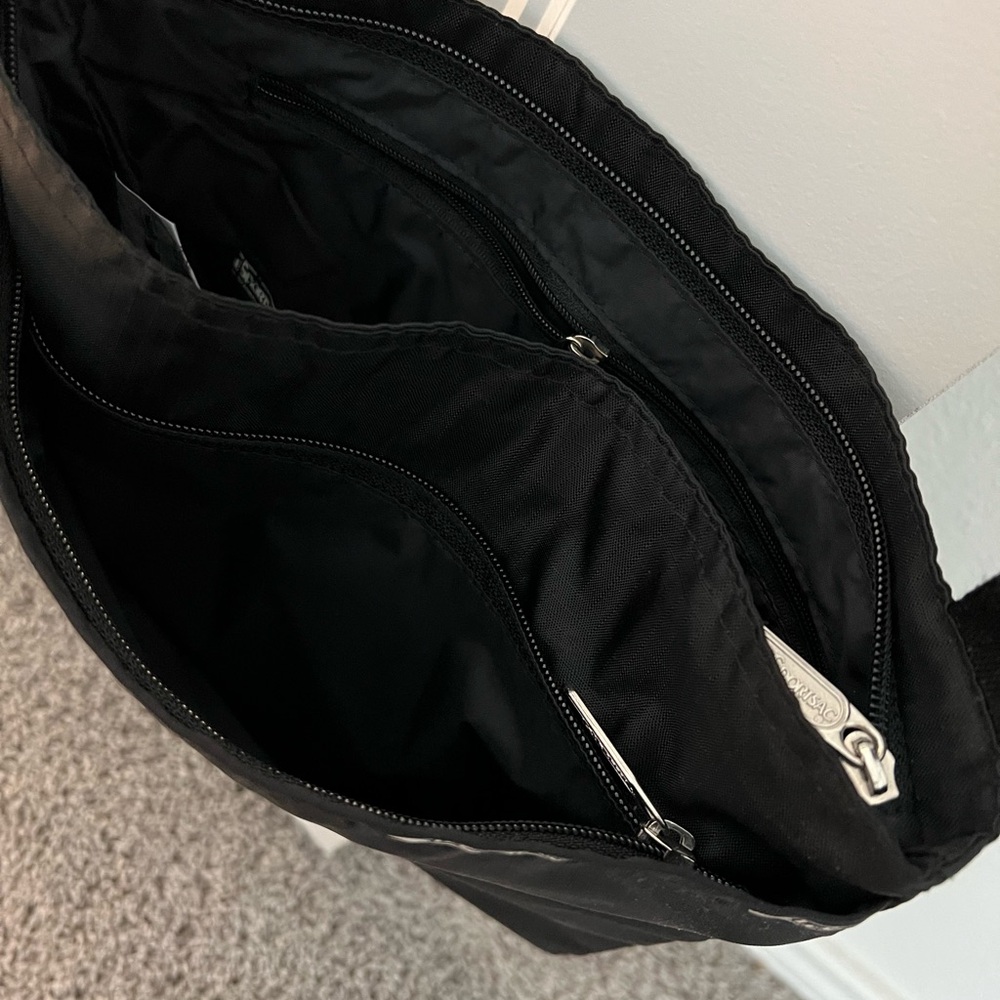 Lesportsac Madison Nylon Crossbody Black Bag - Picture 6 of 11